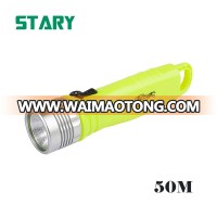 Best oem 30m underwater bright waterproof torch light led diving flashlight powered by 4 aa batteries with carabiner